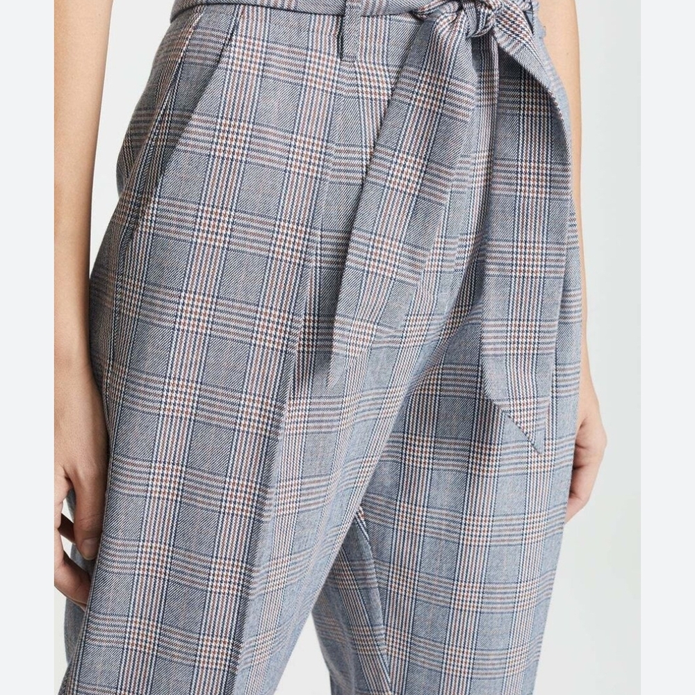 Equipment Blue Plaid Women's Trousers